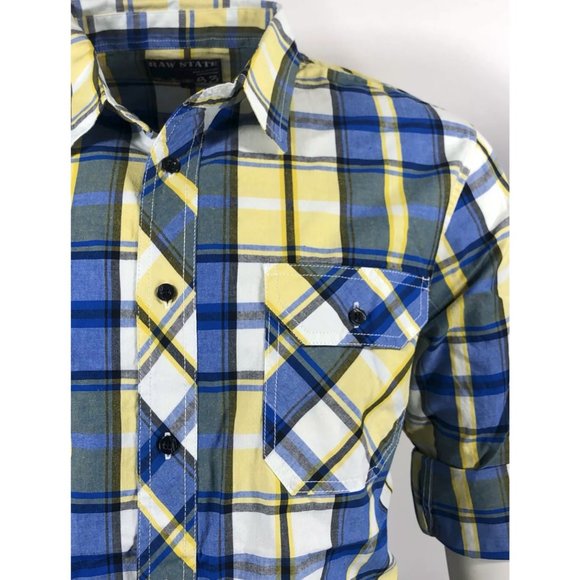 RAW STATE AFFLICTION Men's Button Down Shirt Long Sleeve - Picture 7 of 8